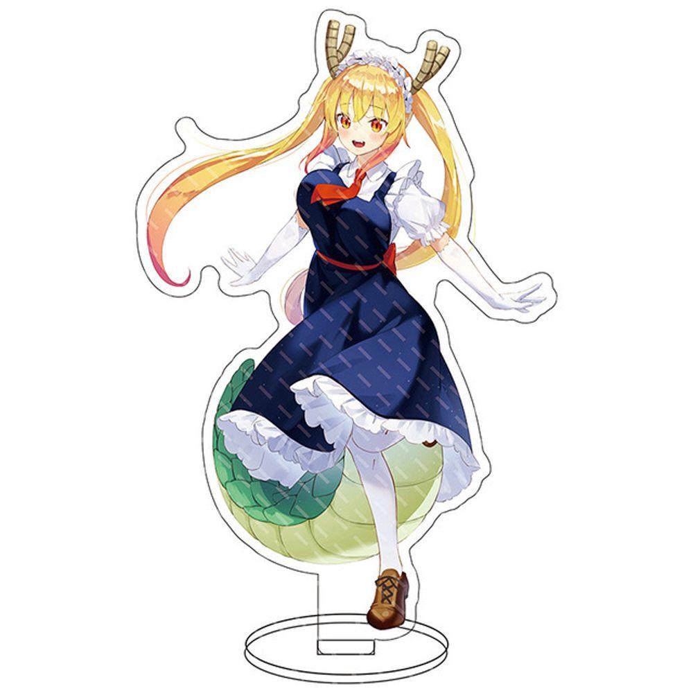 Stand Figure Anime Agustina Dua Sisi Kawaii Model Figure Transparan Miss Kobayashi's Dragon Maid Anime Karakter Plat Akrilik