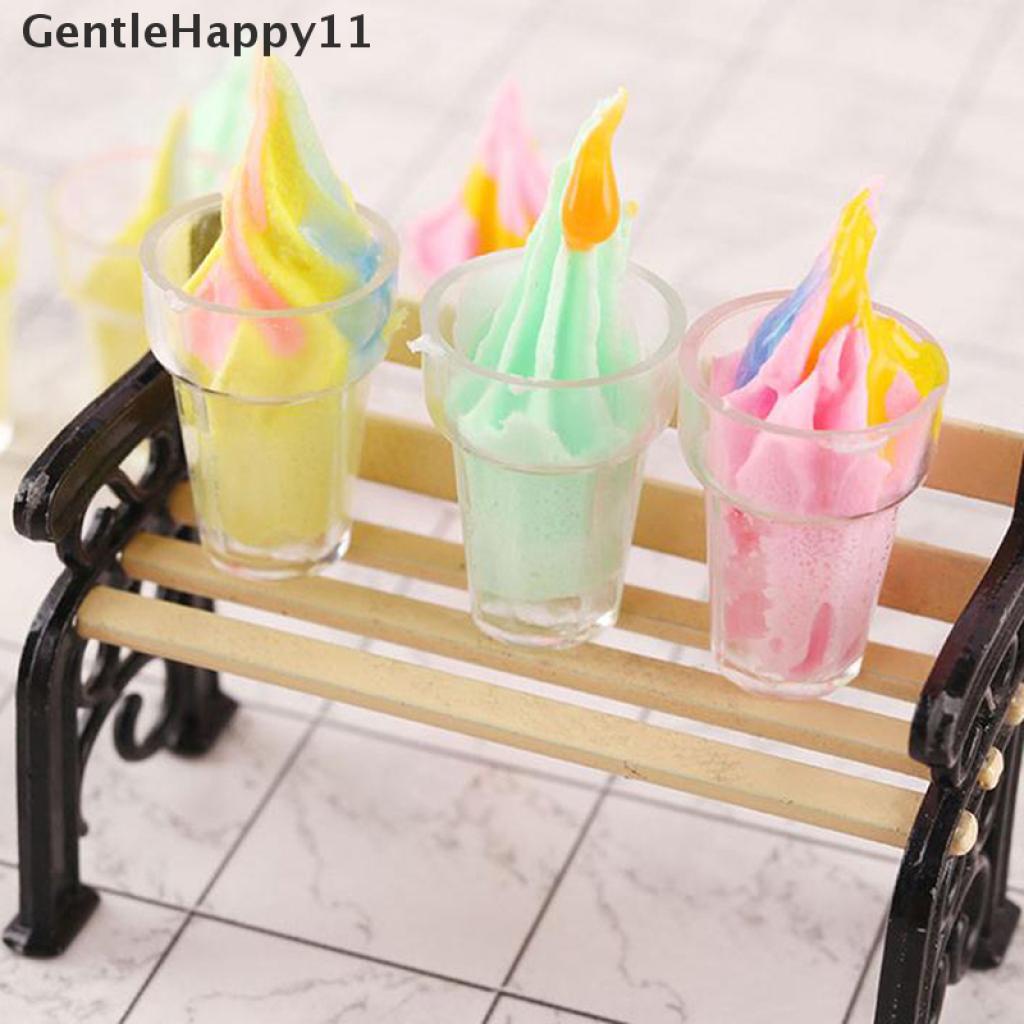 Gentlehappy Mainan Miniatur Es Krim Skala 1: 12 Untuk Aksesoris Dapur Rumah Boneka