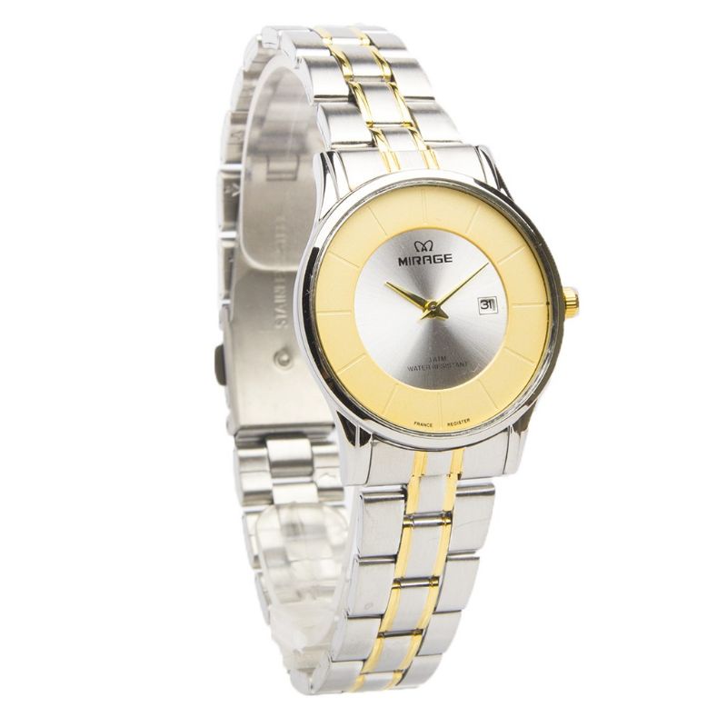 jam tangan Mirage Rante kombinasi wanita 2 jarum 8670 original