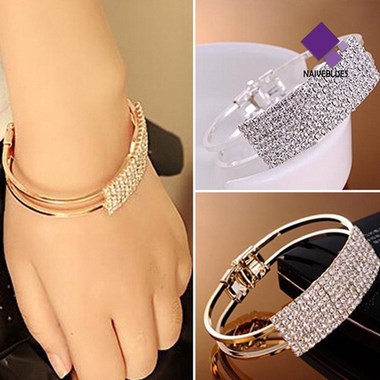 Gelang Bangle Kristal Elegan Untuk Wanita