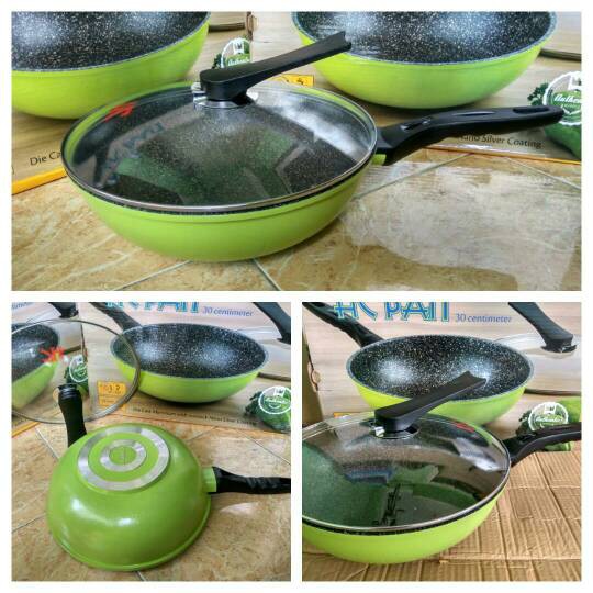 Wok Pan Marble Korean HC Shopee  Indonesia