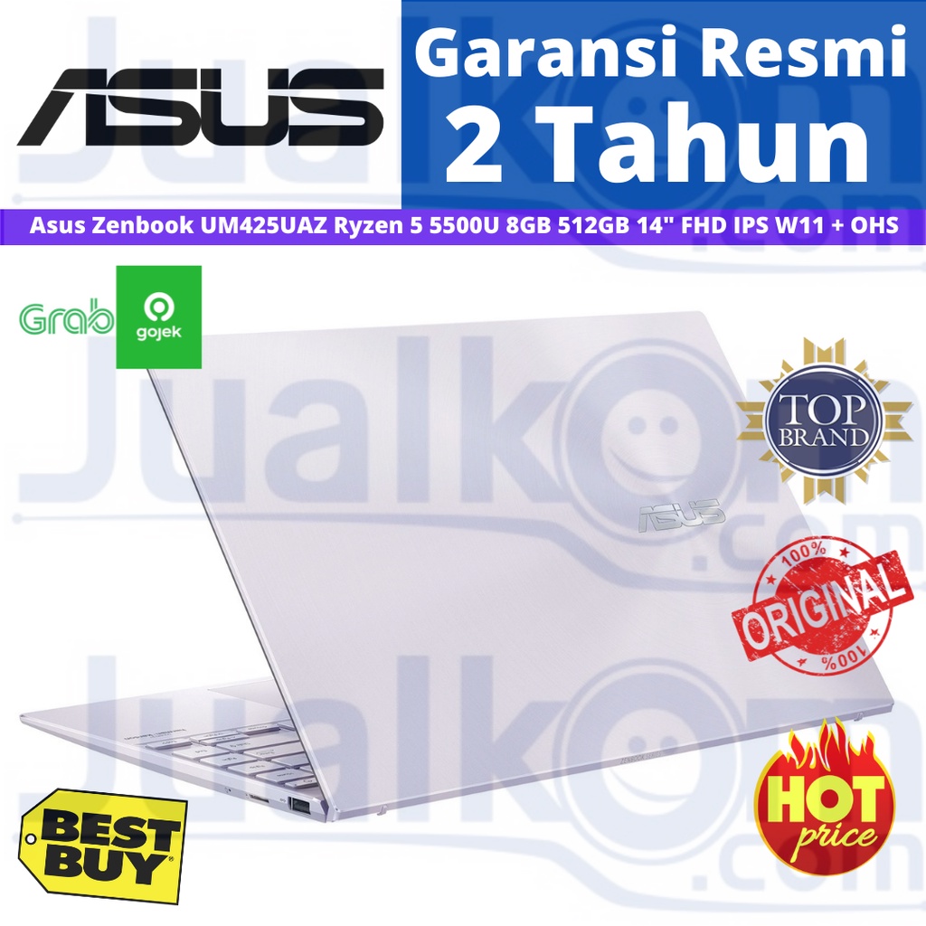 ASUS ZenBook UM425UAZ-IPS AMD Ryzen 5-5500U 8GB 512GB NVMe 14&quot; IPS FHD NUMPAD WIN11 OHS