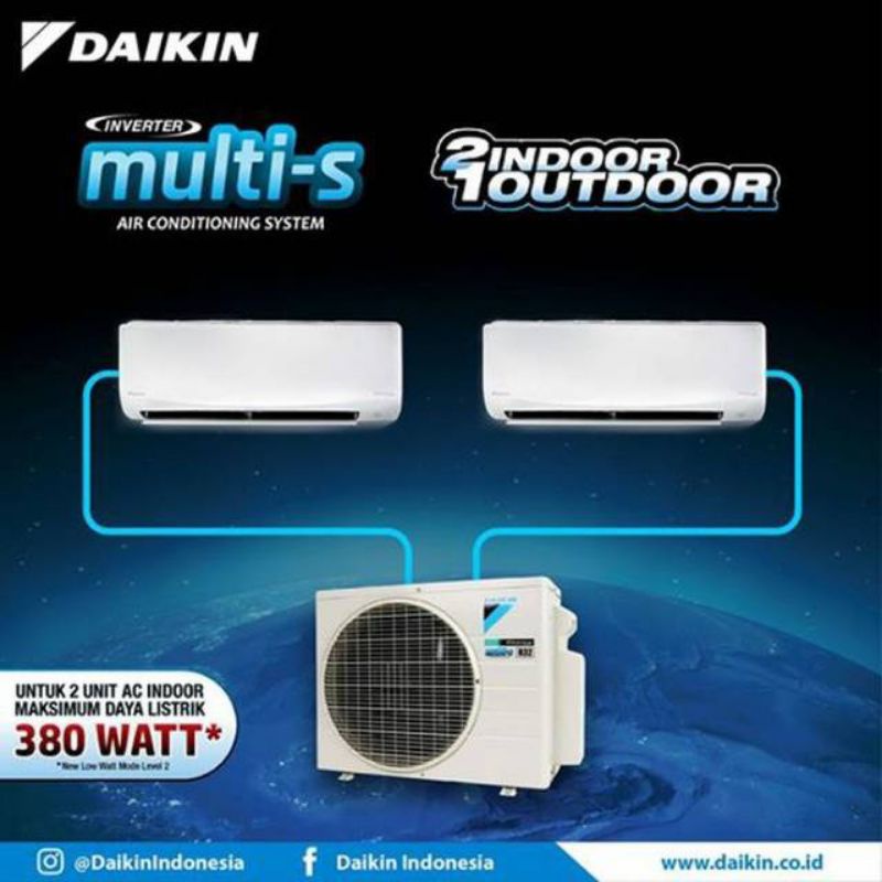 AC DAIKIN INVERTER MULTI 2S 2MKC30RVM (CTKC15+CTKC15)