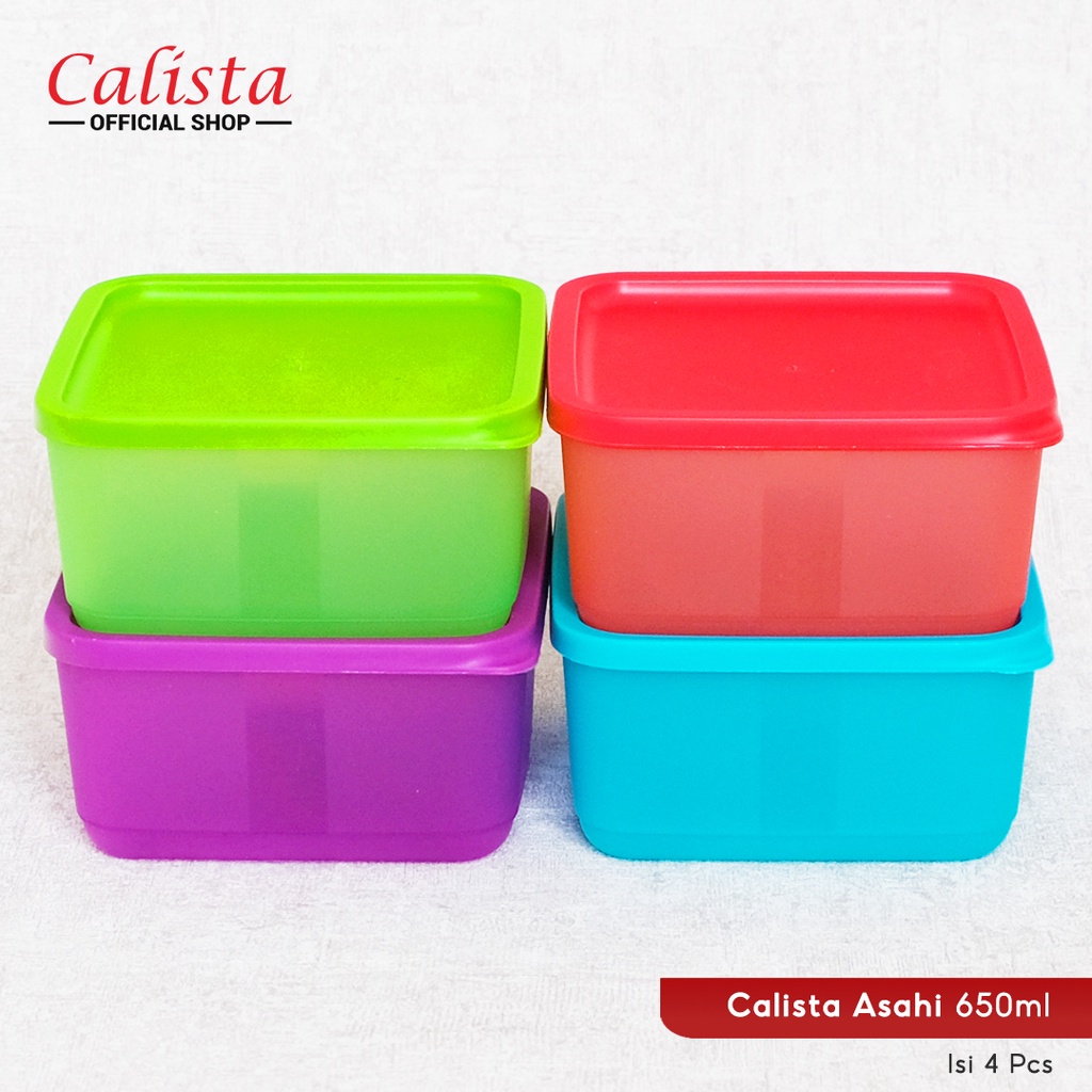 Calista Asahi Premium 650ml Toples Penyimpanan Makanan Set isi 4pcs