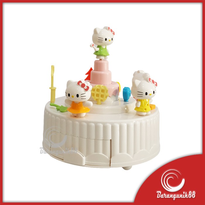 Kotak Musik Model Kue HK Pink Cake Music Box