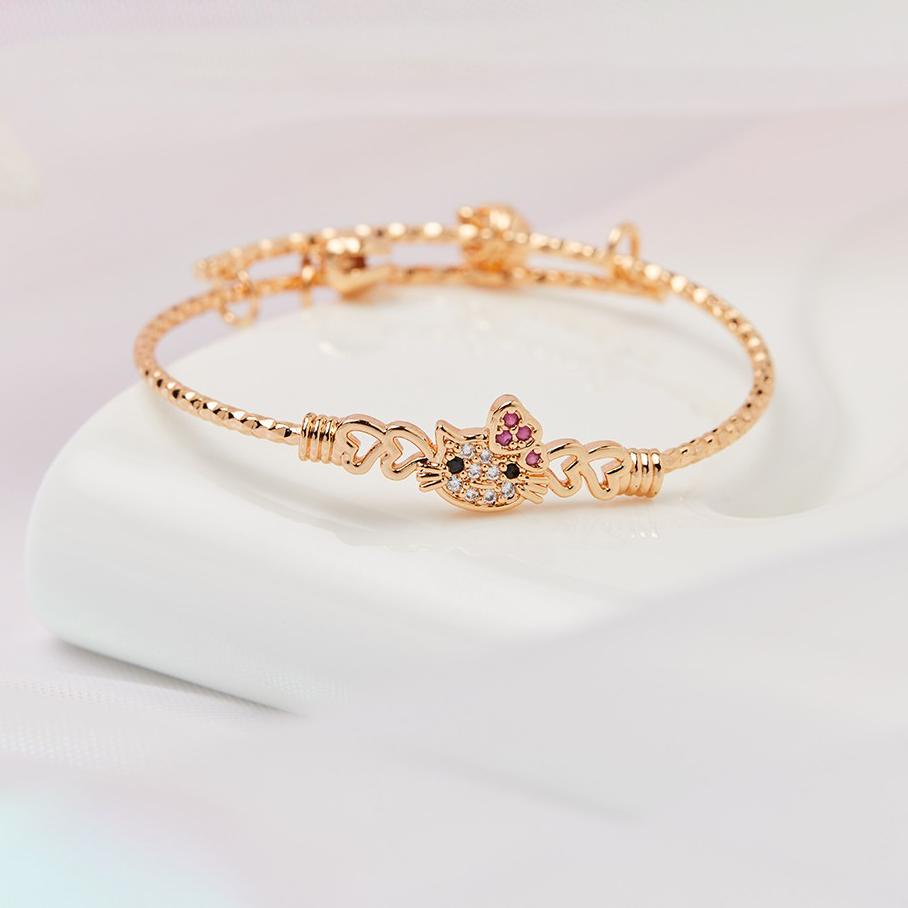 Big Sale Y414 Gelang Anak Titanium Anti Karat Lapis Emas Hello Kitty Aksesoris Anak Perempuan Gelang