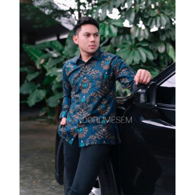 Kemeja Batik Ndoromesem Lengan Panjang Katun Halus Baturaden Prabu Kamulyan