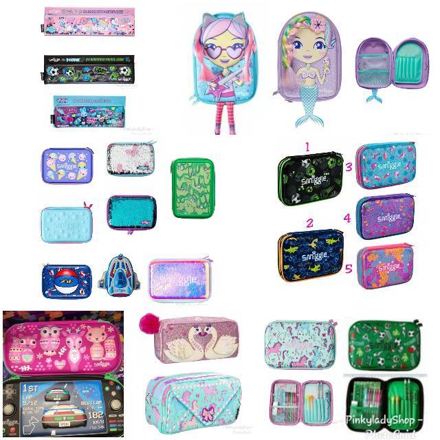 

[ Ori SG ] Smiggle Dolly Pencil Case / Smiggle Double HardTop Pencil Case / Smiggle TripleKit Pencil Case