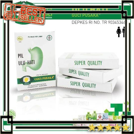 Pil Ulu Hati Guci Pusaka / Obat Maag herbal aman, perih lambung, nyeri ulu hati