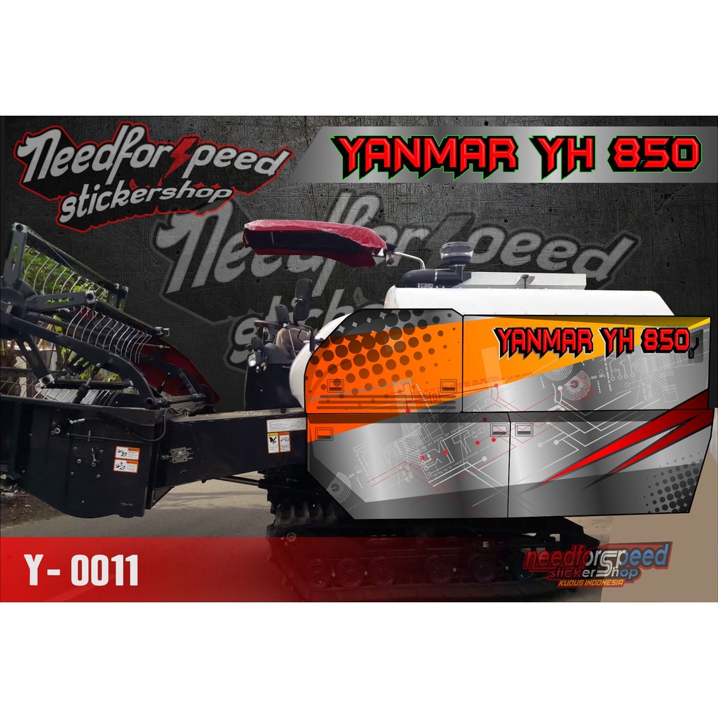 STICKER DECAL COMBINE YANMAR YH 850