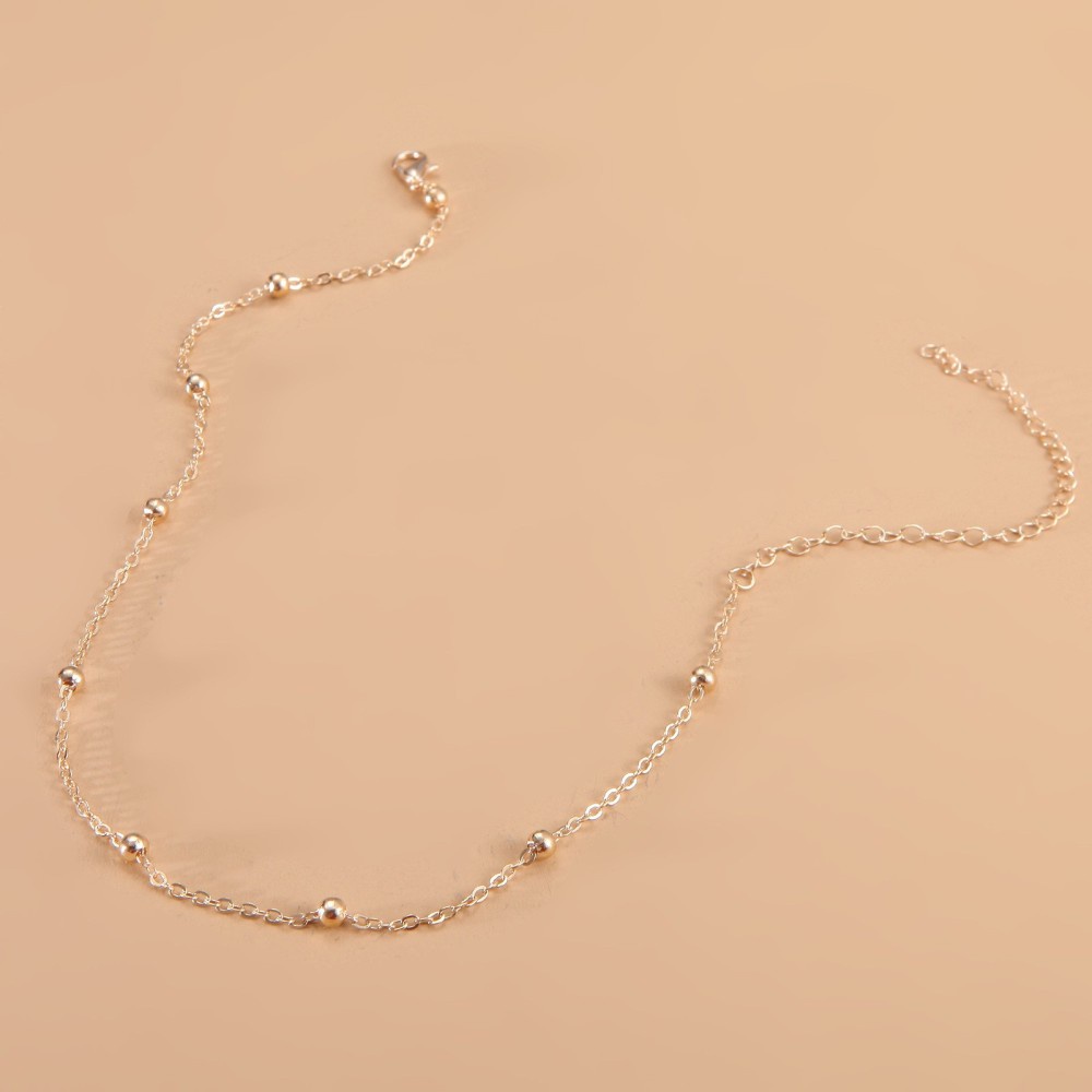 Kalung Choker Rantai Pendek Warna Emas Silver Untuk Wanita