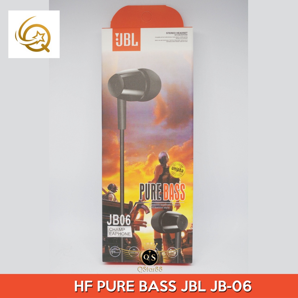 Handsfree JBL Purebass JB06 Extrabass Headset JBL Earphone Jbl Purebass JB06 Original