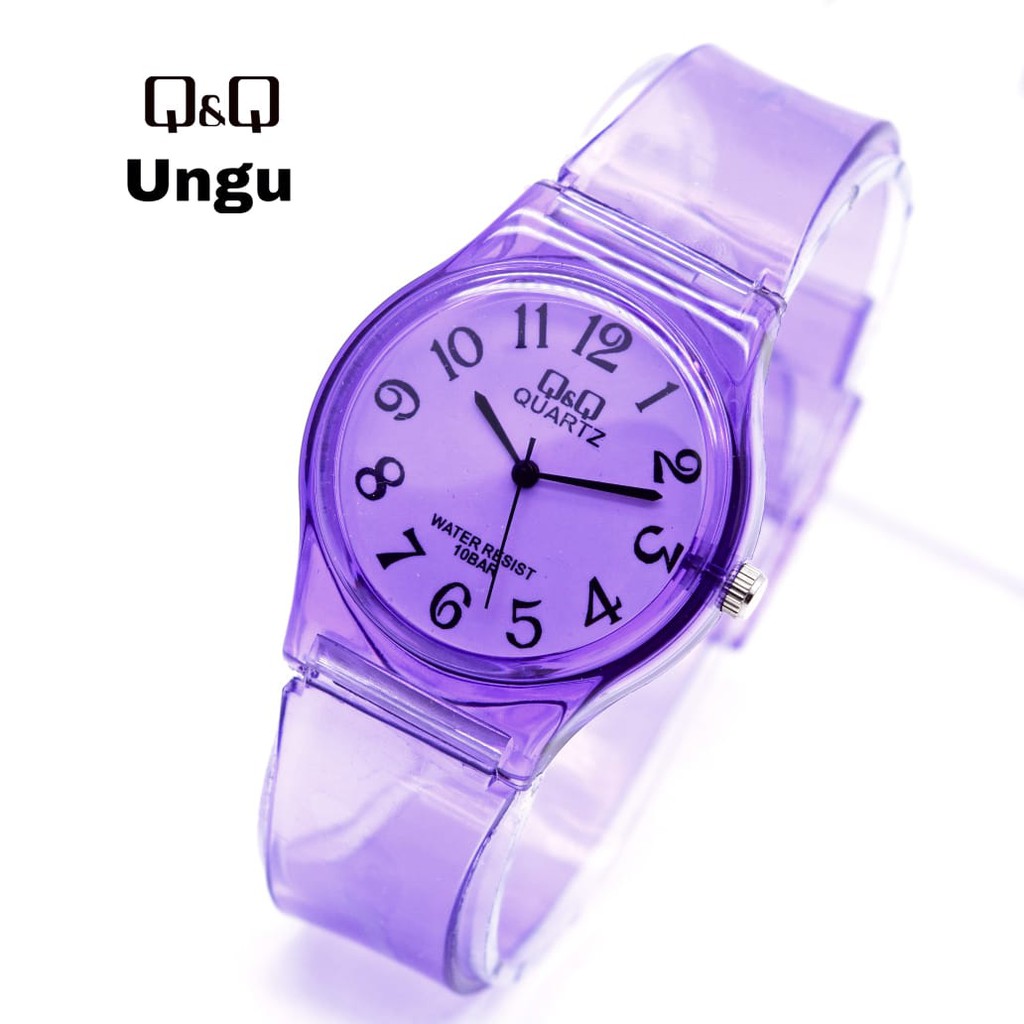 PROMO!!! Jam Tangan Q&Q Angka Rubber Transparant Transparan Bening Karet Murah QQ Best Seller Jelly-4