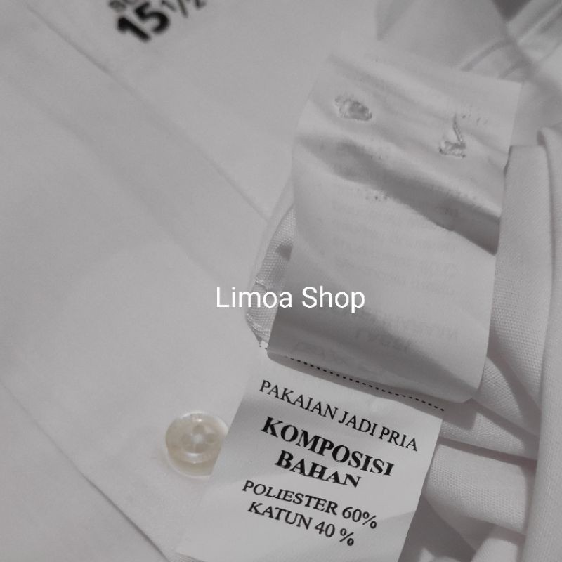 Kemeja Kerja Pria Formal STANLEY ADAMS  Slim Fit Putih Lengan Panjang ( Matahari ) KSA 05