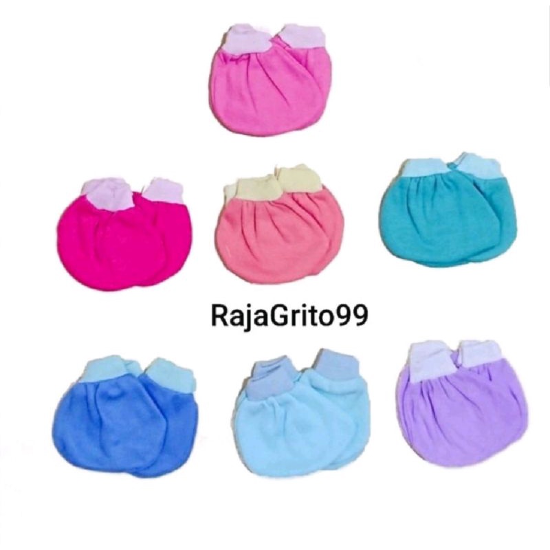 Sarung Tangan + Kaki Bayi Warna Polos Murah STK / Sarung Tangan dan Sarung Kaki bayi newborn Grosir