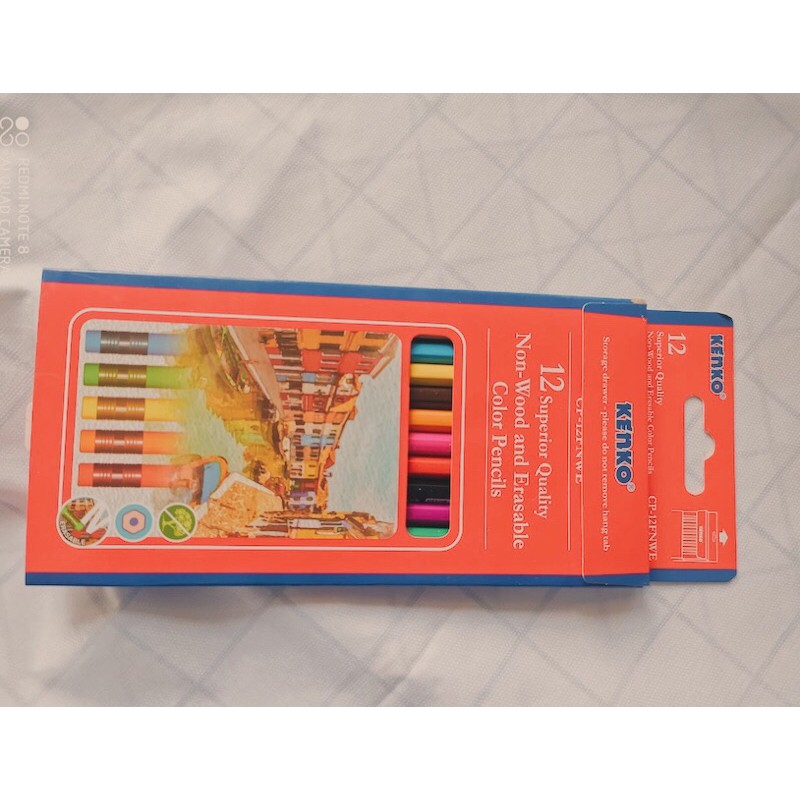 

Pensil warna Kenko CP-12FNWE Non Wood dengan Erasable (penghapus)