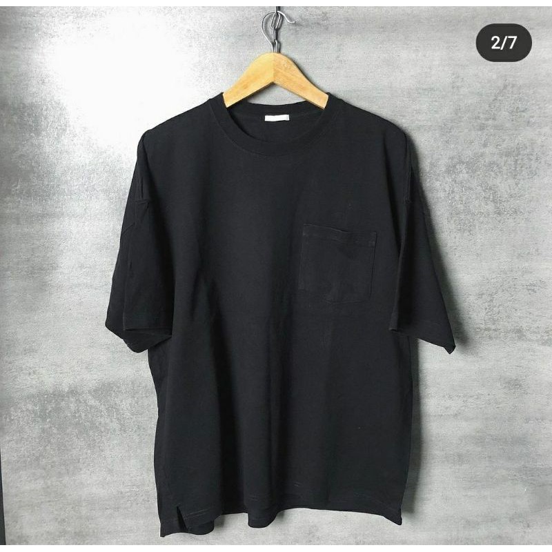 Kaos GU oversized pocket tees (tebel)