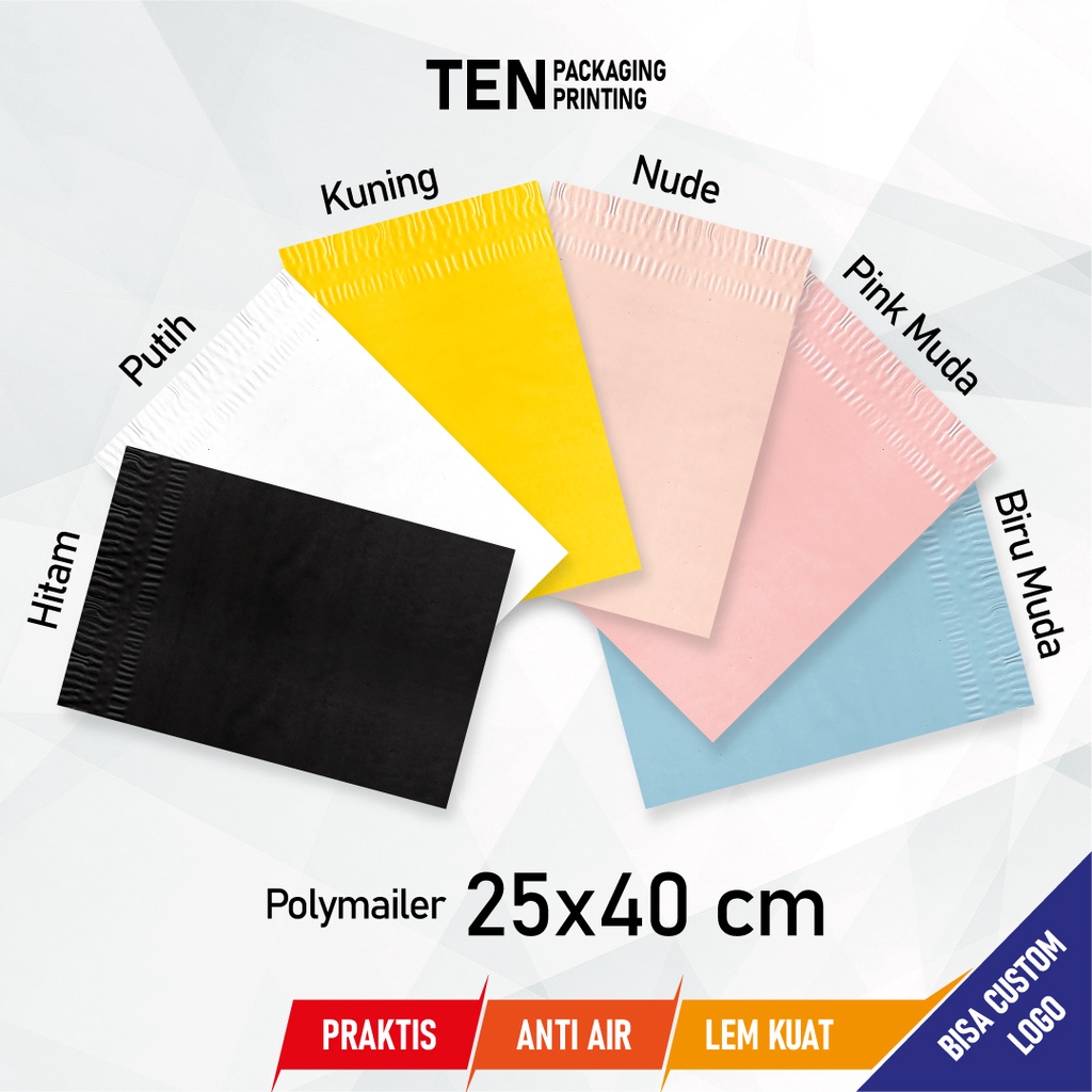 

[25x40] 100LEMBAR PLASTIK POLYMAILER PACKING ONLINE SHOP TERMURAH