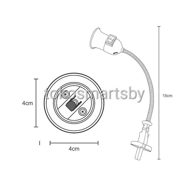 Fitting Flexible Fitting Lampu Flexible E27 Over Colok On/Off