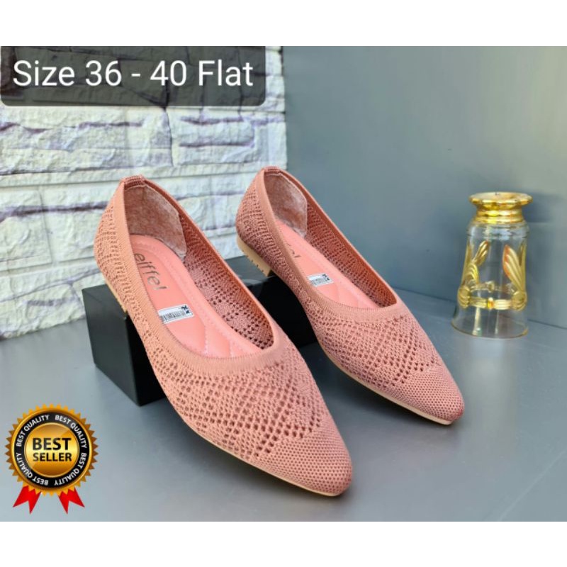Flatshoes rajut import wanita