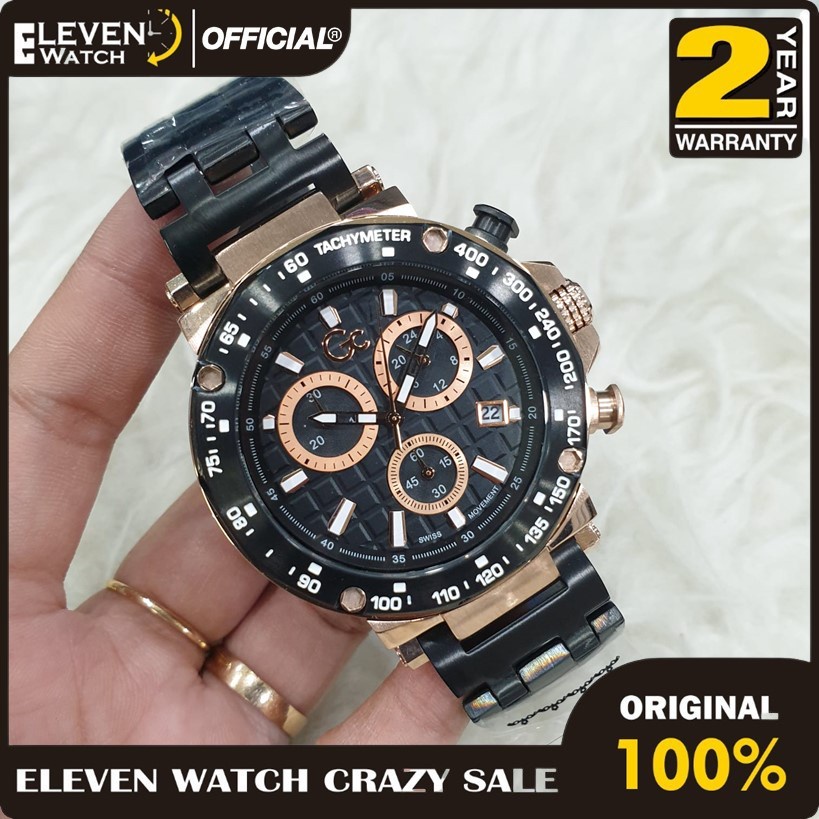 [Promo] Jam Tangan Pria Guess Collection / GC Y81004G2MF Spirit Sport Chrono Metal  Garansi 2 Tahun 