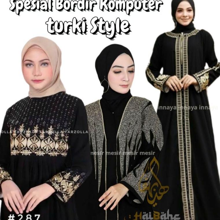 ゞ Abaya Bordir Basic Abaya Turkey Gamis Bordir Pusat Grosir ❥
