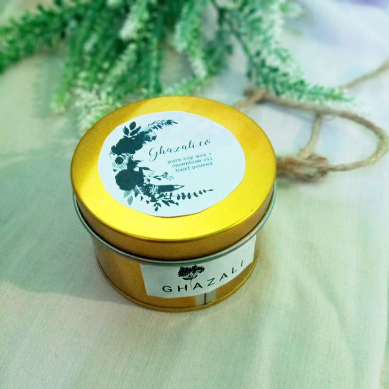 GHAZALI LILIN AROMATHERAPY. CANDLE SCENT /LILIN WANGI WHIT DRIED FLOWER SPECIAL GIFT OR TRAFEL PACK