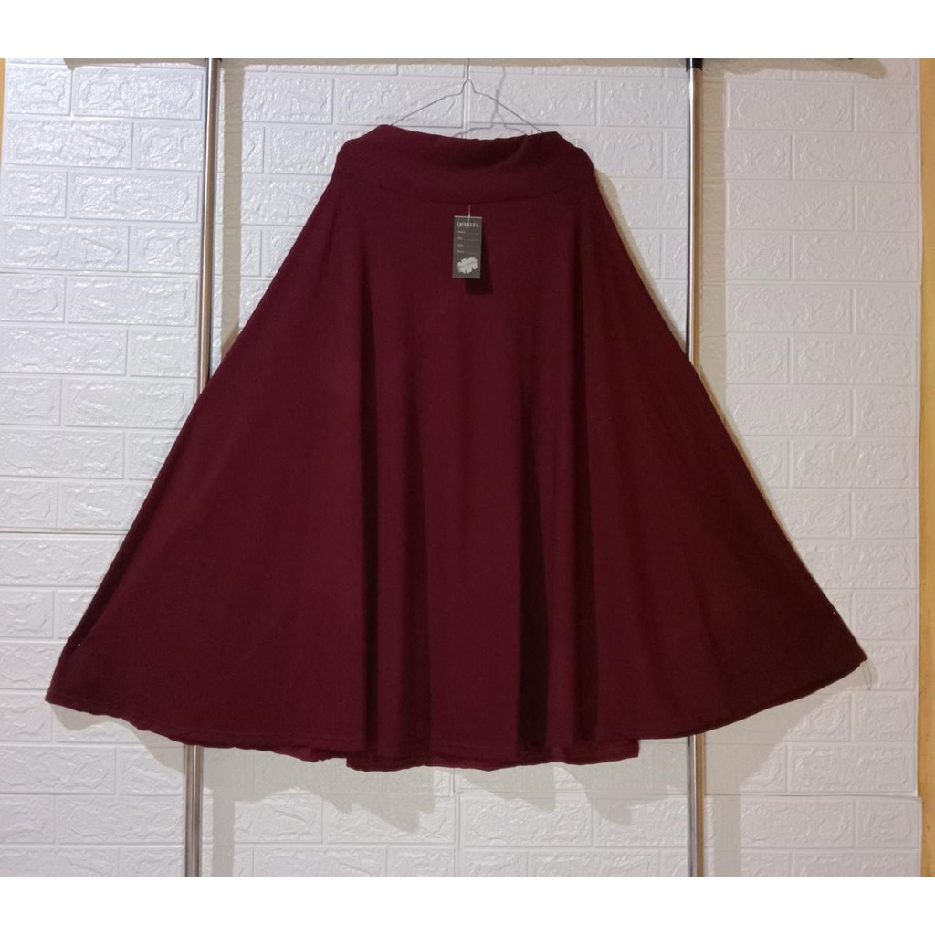 Fashion Wanita Rok Joda Jersey Mayung (Premium) // Jumbo Rok Wanita // Rok Wanita Model Terbaru-marun