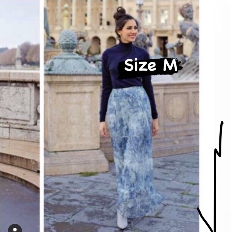 Benang Jarum x Mmehuillet El Mar Minorca Flowy Skirt Blue