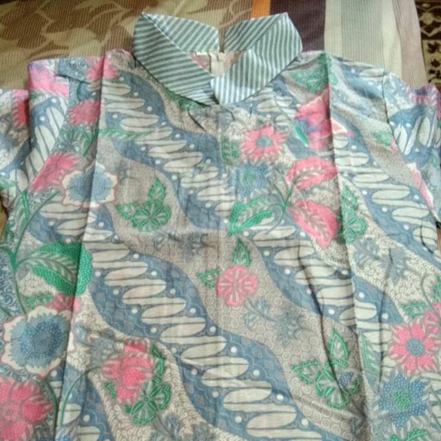 Tunik Afika 01 Tunik Afika 02 Tunic Batik Soft Pastel Tunik Batik Cantik Seragaman Kerja Kantor