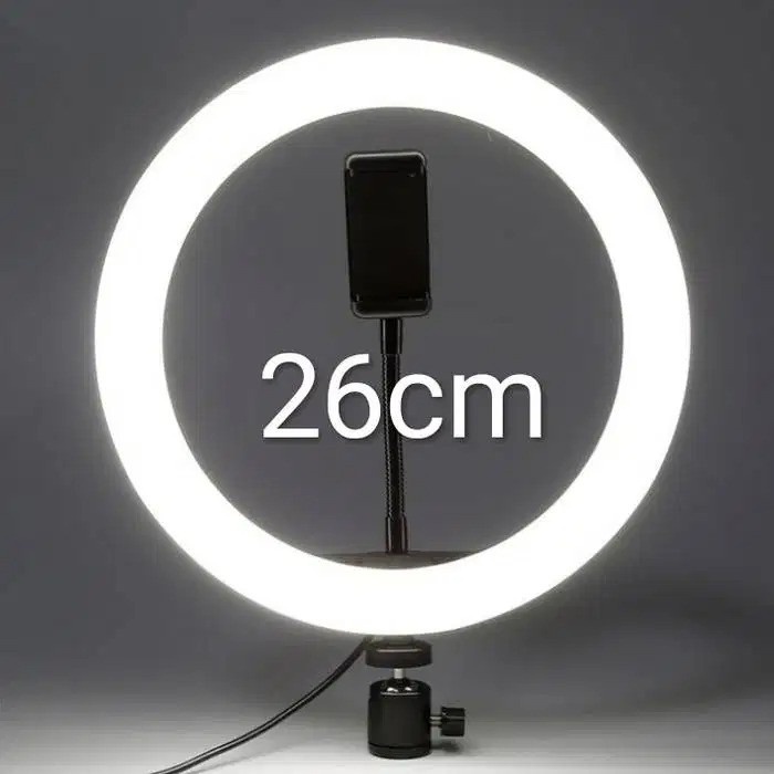 Ring Light 26Cm Led Soft Light 3 Warna Lampu Make Up Vlog Aksesoris Handphone Hp GALLERYONE gallery one