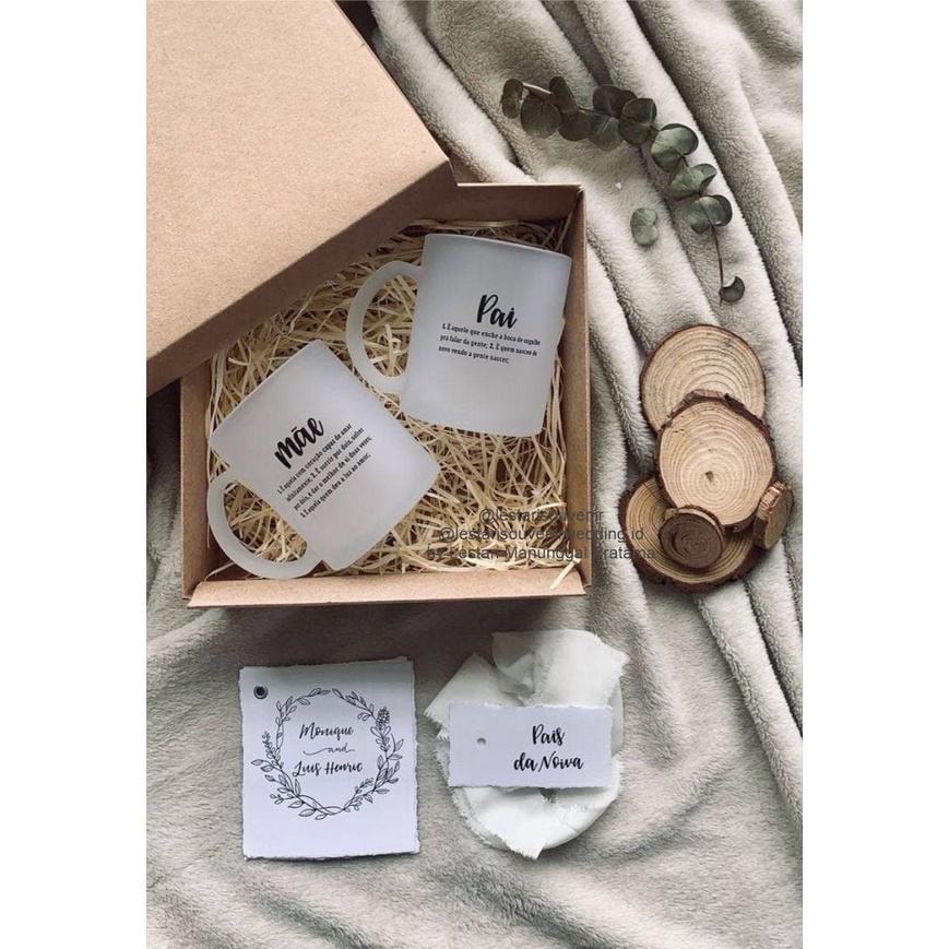 Souvenir Mug Kaca U Besar (nocode1) / Merchandise gelas/Souvenir Ulang tahun/Souvenir nikah