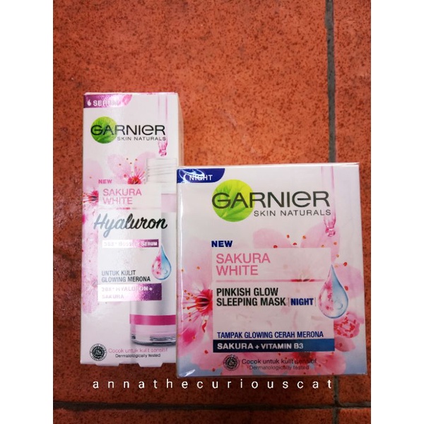 Paket Garnier Sakura White ( serum & cream )