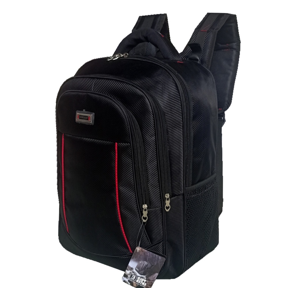 Polo Enter Backpack Casual Laptop Fintage Original FT00023 - 17 - Black + Raincover Waterproop