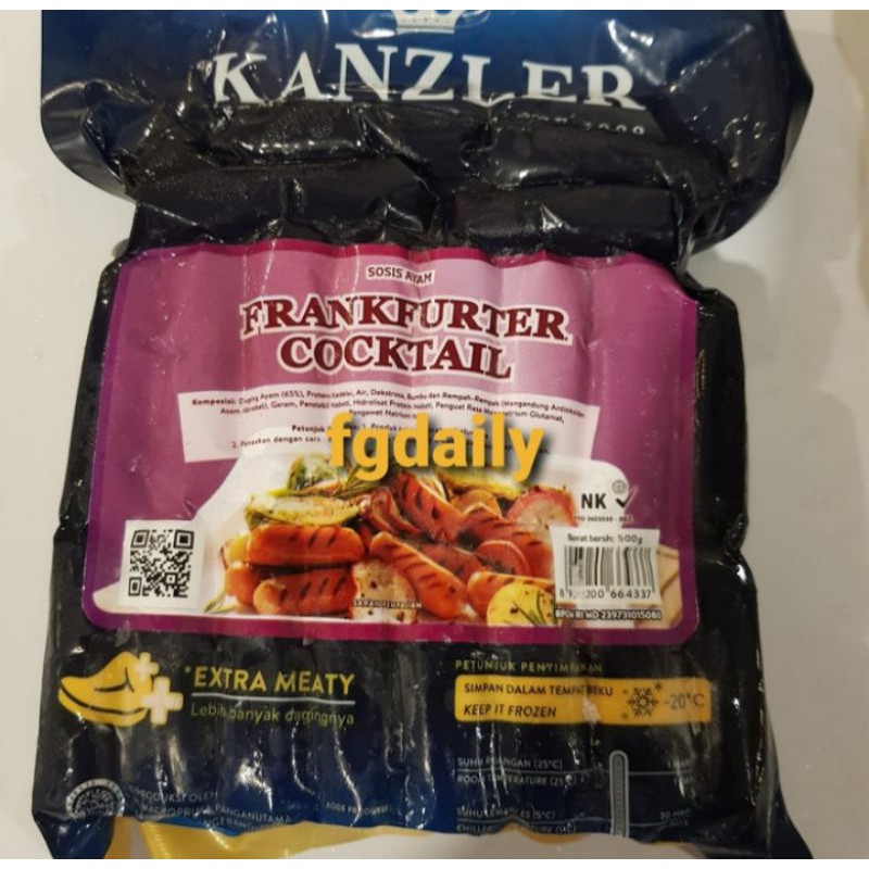 

Sosis ayam kanzler frankfurter cocktail 500gr / Sosis ayam premium