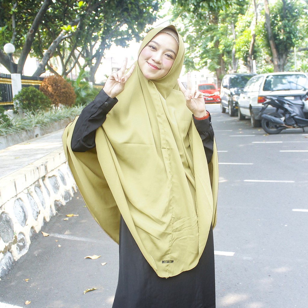 Jilbab Syari MARYAM Pet BERGO Jumbo Khimar bahan Wolfis Lembut grosir murah