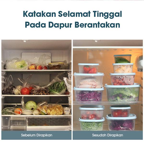 TOPLES PLASTIK TOPLES SET 3 in 1 TOPLES KULKAS FOOD CONTAINER TEMPAT MAKANAN