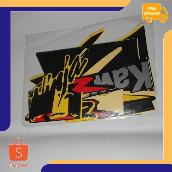 Stiker Bodi & Lis Body & Striping Ninja RR 2012 Kuning