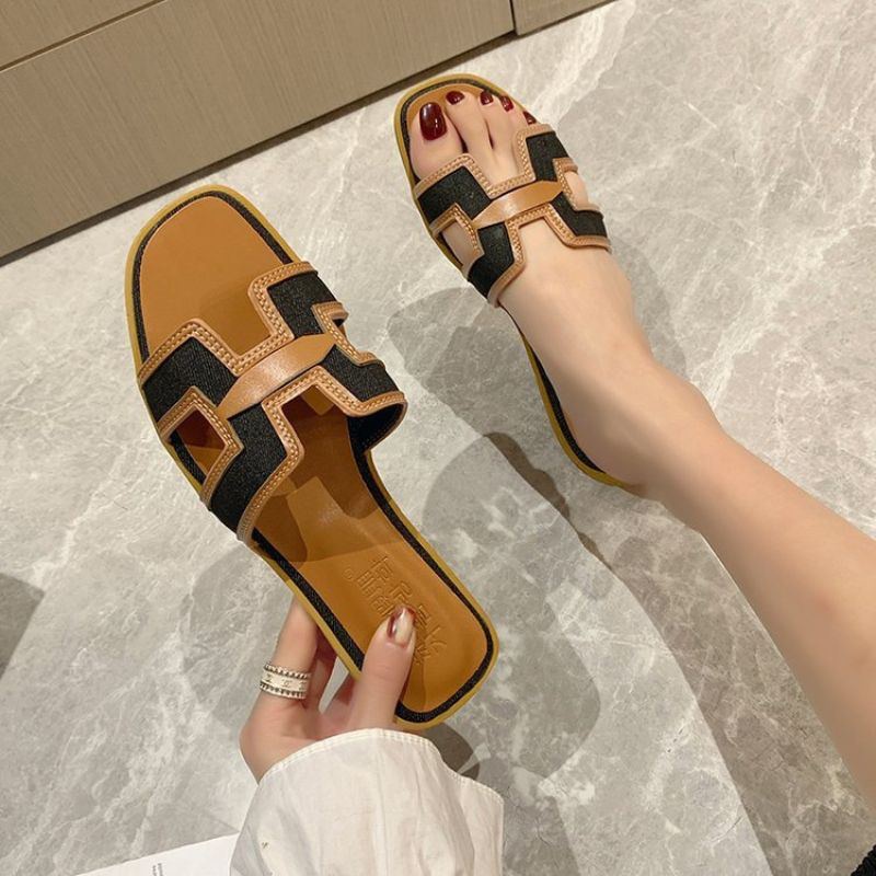 9018 2Tone Oran Sandal Wanita Import Sendal Murah