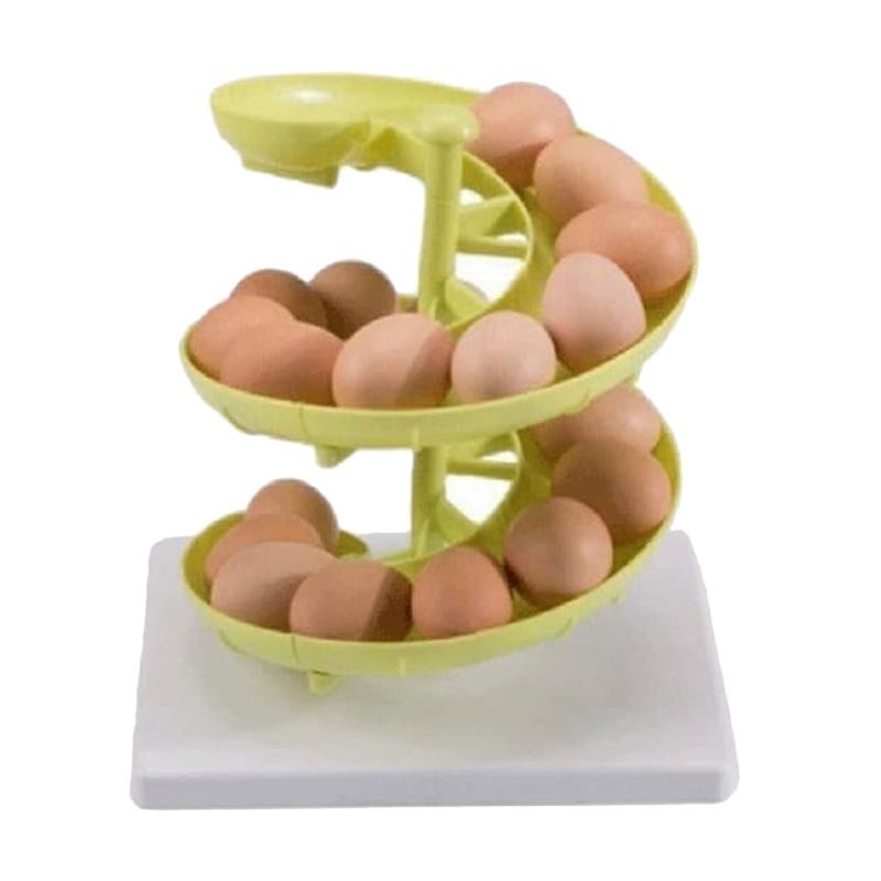 TEMPAT KERANJANG TELUR DAN BUAH MULTIFUNGSI MULTIFUCNTION SPIRAL EGG HOLDER DESIGN UNIK LUCU VA239