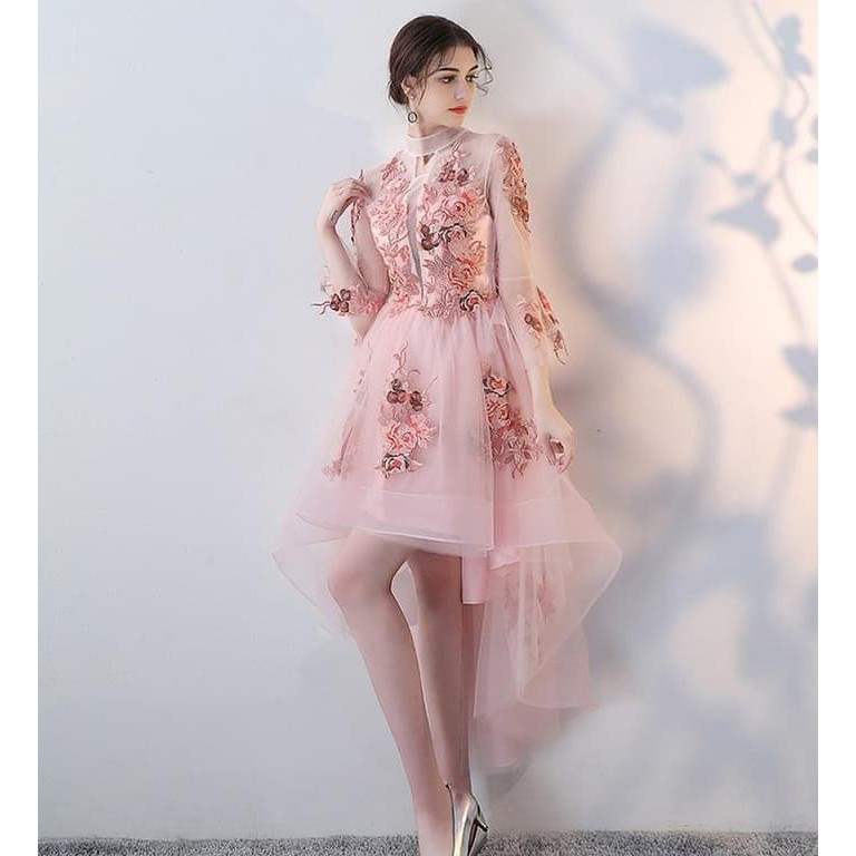 Gaun Pengantin 0291118 Pink Party Dress Gown