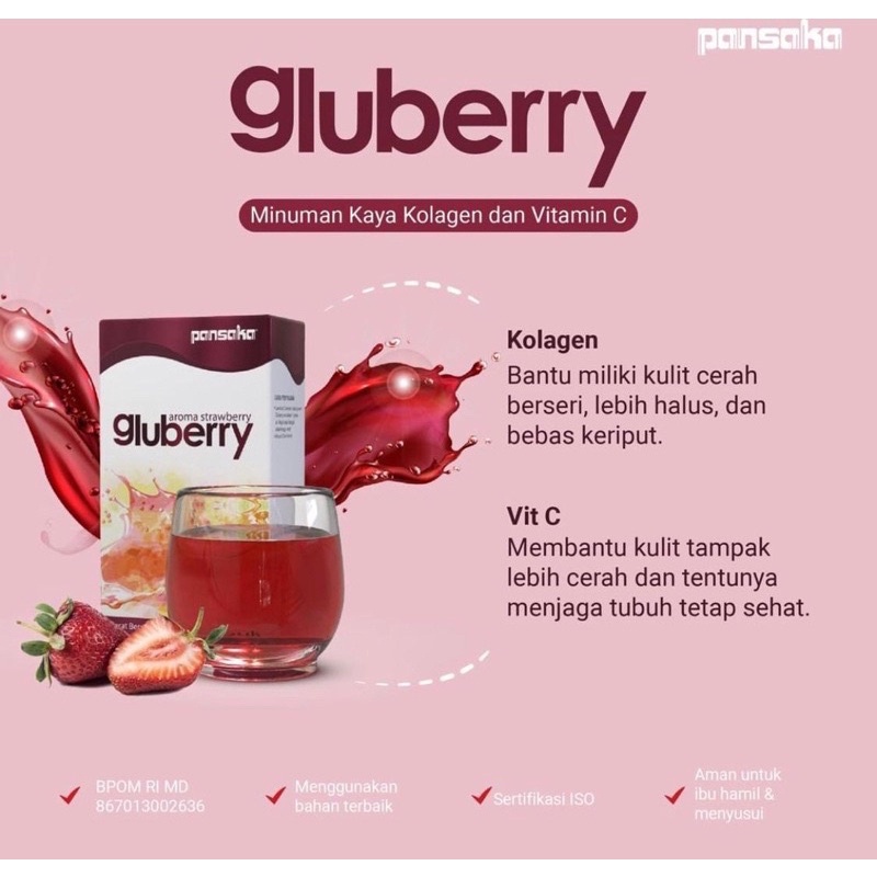 Gluberry Pansaka - Kolagen rasa Strawberry