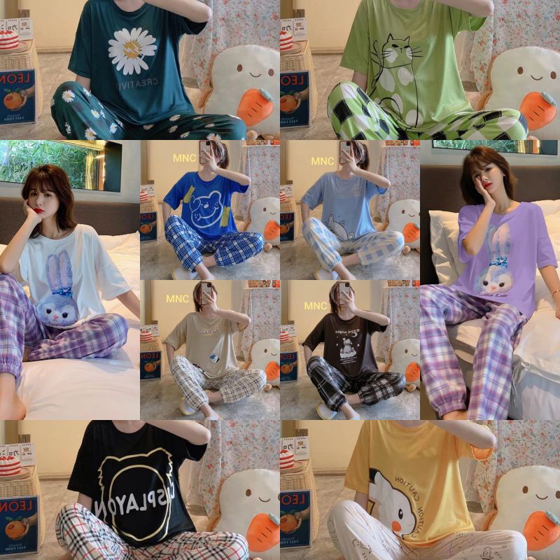 Oneset PIYAMA CP BAJU TIDUR WANITA IMPORT/NEW