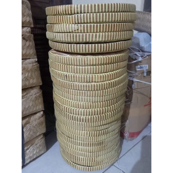 Tampah Bambu Tali Kuning Ukuran Kecil Sedang dan Jumbo