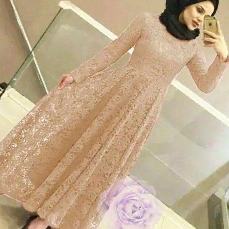 gamis/gamis brukat/gamis Maxi yuni/gamis putih/gamis muslim/gamis murah/gamis pesta/gamis
