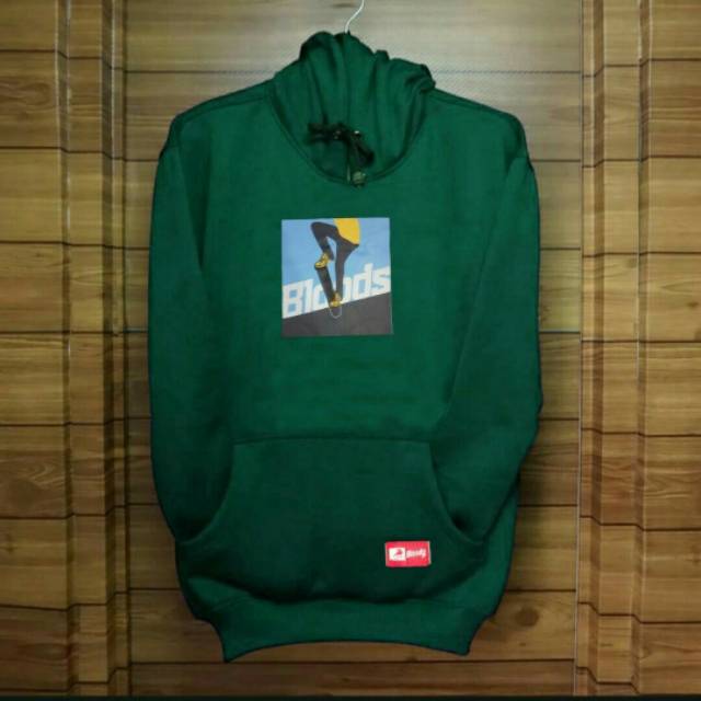 SWEATER HOODIE BLOODS SKATE GREEN