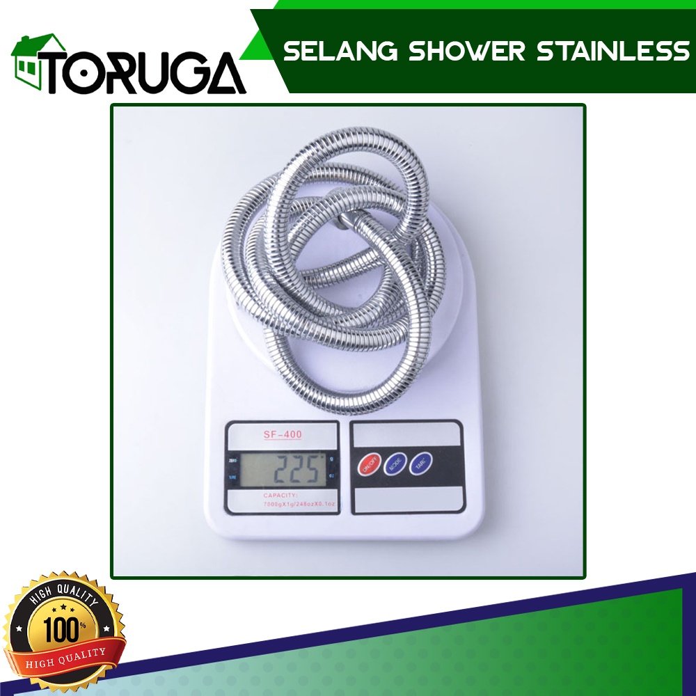 Selang Shower Kamar Mandi Stainless Steel Fleksibel Universal Hose Panjang 150cm Lentur Awet Tahan Panas dan Dingin