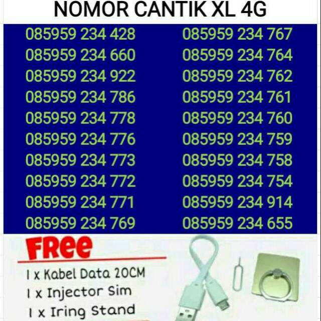 BUY 1 GET 1 FREE OBRAL SERI 5959 234 Kartu Perdana Nomor Cantik XL 4G