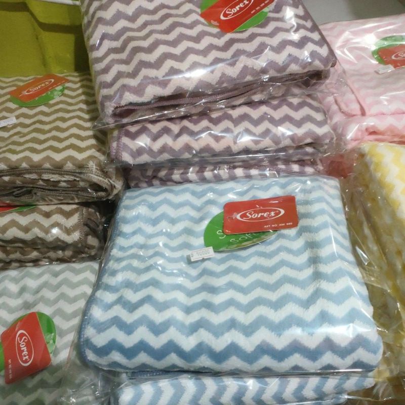 Sorex Towel HM 886 handuk Mandi Dewasa Microfiber motif zigzag