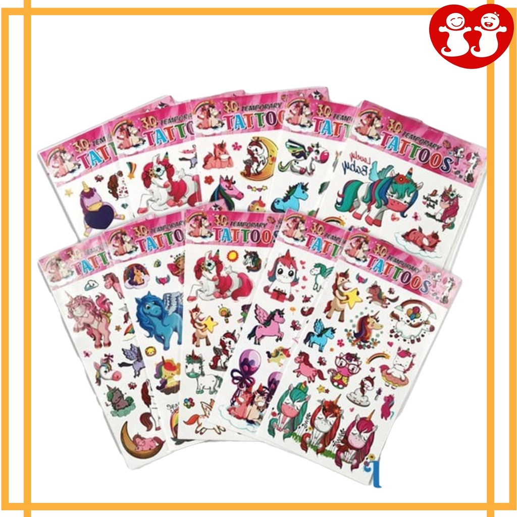 Cartoon Temporary Tattoos for Kids [ Tatto Anak ]